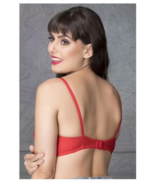 Clovia Pack of 1 Cotton Non Padded Womens Everyday Bra ( Red ) - 40C