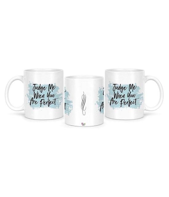 Idream Quote Printed Ceramic Coffee Mug 1 Pcs 330 mL - White