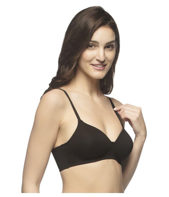 Amante Cotton T-Shirt Bra - Black Single - 34C