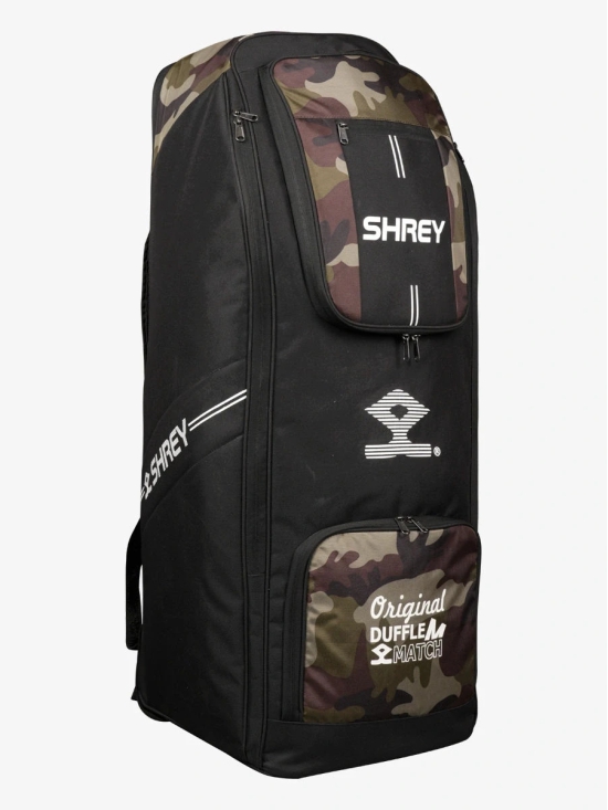 Shrey Match Duffle 2.0: Premium Sports Duffle Bag with Multiple Compartments, Durable Construction, and Stylish Design (Colour - CAMO, Size - One Size) by Total Sporting And Fitness Solutions Pvt Ltd