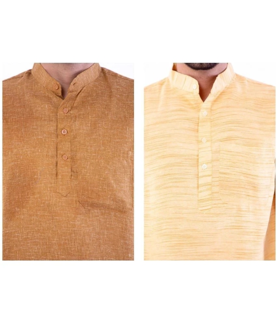 DESHBANDHU DBK - Multi Cotton Mens Regular Kurta ( Pack of 2 ) - None