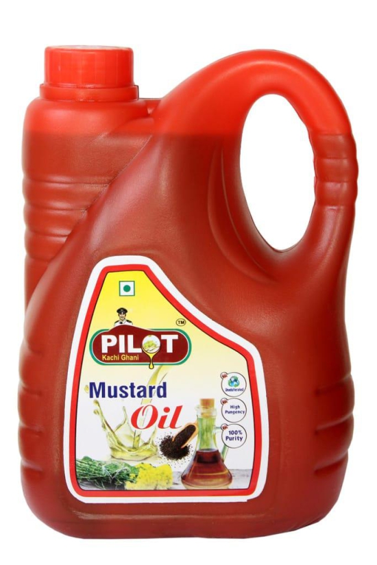 Pilot Cold Pressed Kachhi Ghani Mustard Oil, 5Litre