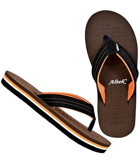 Altek - Brown Womens Thong Flip Flop - None