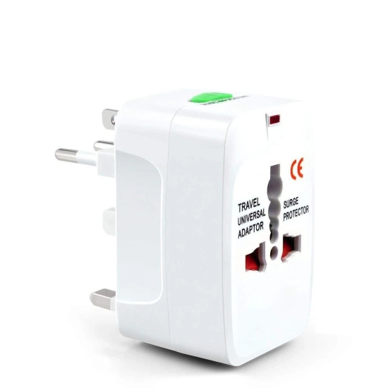 Exelent 2 Pieces Universal Travel Adapter, Adapter, Travel Adapter, Universal Adapter, Adapter Charger, International Adapter All in one Adapter Plug for Phone, Laptop, Camera, 2 Piece, White