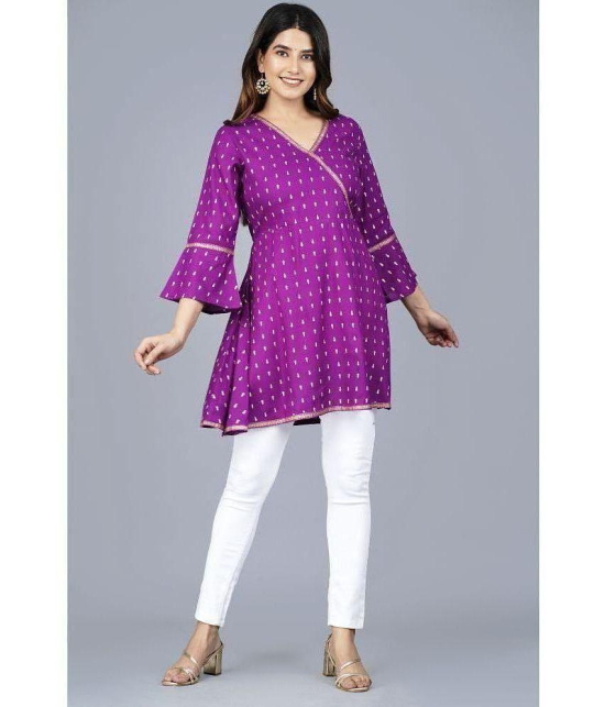 Smien - Purple Rayon Women's Tunic ( Pack of 1 ) - None