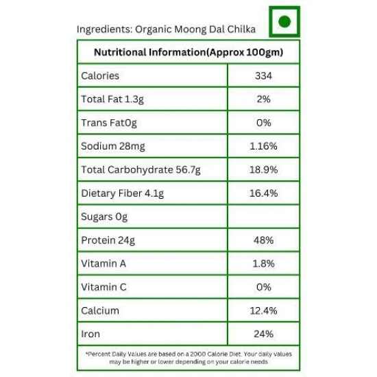 Organic Moong Dal Chilka 470 gm