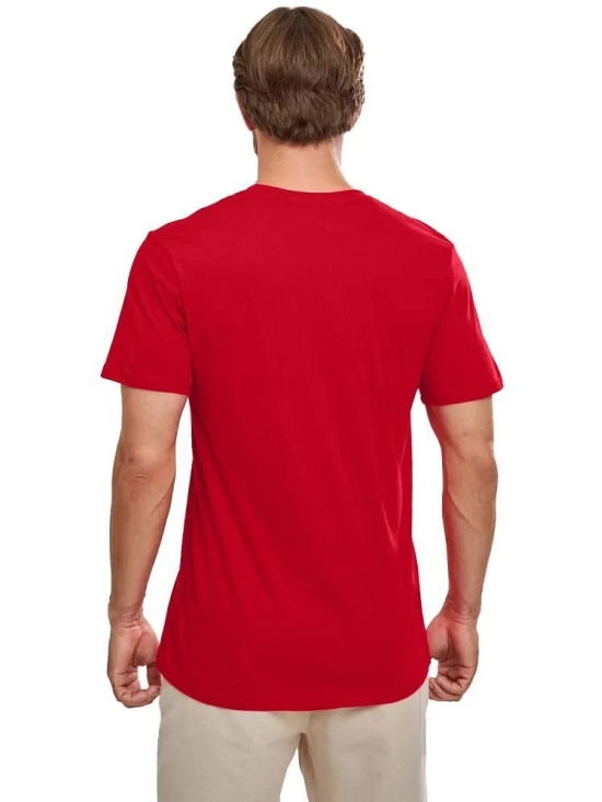 Leotude Cotton Blend Regular Fit Printed Half Sleeves Mens Round T-Shirt - Red ( Pack of 1 ) - None