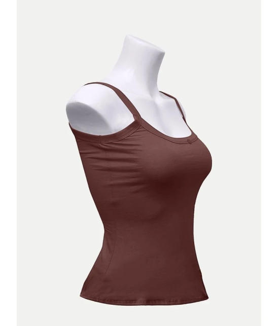 Radprix Cotton Camisoles - Brown Single - None