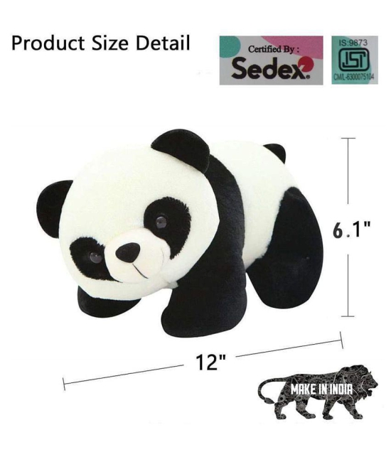 FRATELLI Panda Bear Soft Toy (12 Inches, Black)