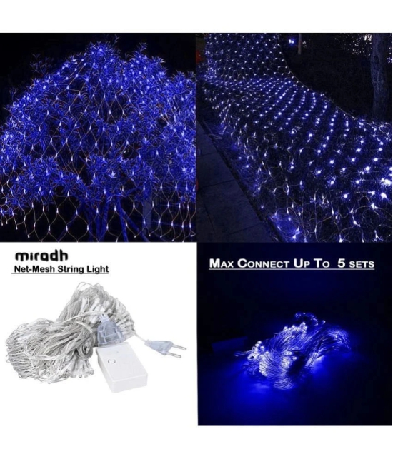 MIRADH - Blue 3Mtr Curtain String Light ( Pack of 1 ) - Blue