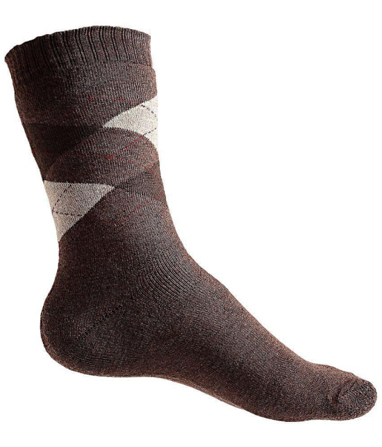 Texlon - Multicolor Woollen Men's Mid Length Socks ( Pack of 3 ) - Multicolor