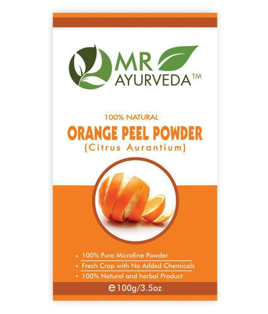 MR Ayurveda 100% Natural Orange Peel Powder for Skin Face Pack Masks 100 gm