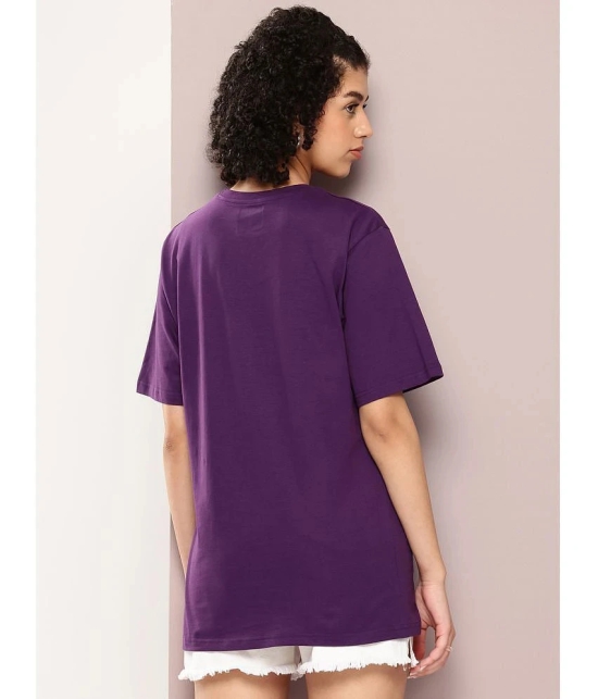 Dillinger Purple Cotton Loose Fit Womens T-Shirt ( Pack of 1 ) - None