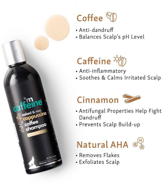 mCaffeine Naked & Raw Cappuccino Coffee Shampoo (250 ml)