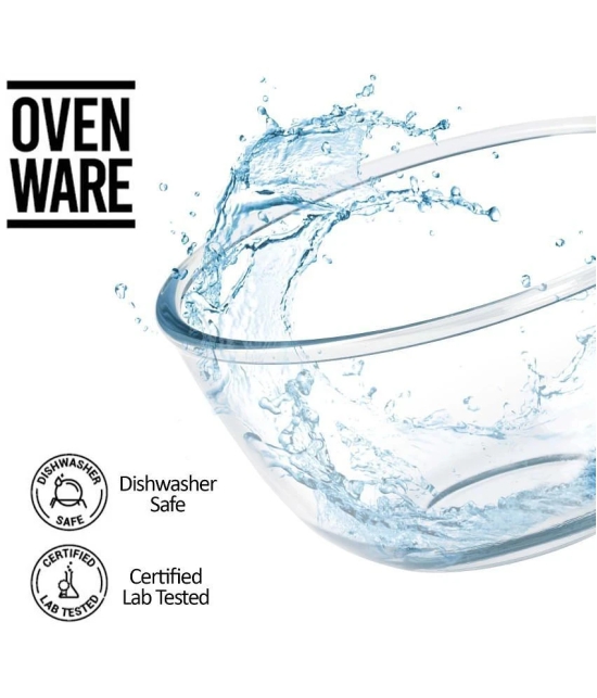 Treo By Milton 1000 Ovensafe Mixing Borosilicate Glass Bowl, 1130 ml, Transparent - Transparent