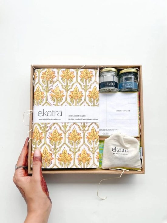 Sustainable Thoughtful Hamper by Ekatra - Yellow Floral