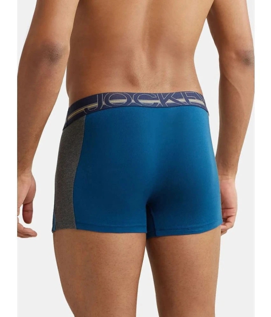 Jockey US21 Men Super Combed Cotton Elastane Stretch Solid Trunk - Poseidon - None