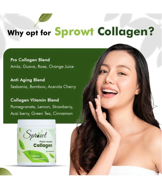 Sprowt Plant Based Collagen Builder for Youthful & Glowing Skin. Collagen Powder for Men and Women. Collagen Supports Beautiful Skin, contains Amla, Vitamin C and Guava