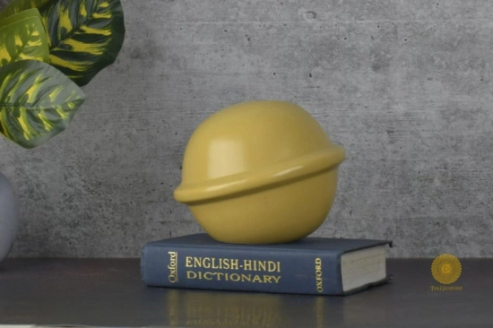 Ceramic Planet Shape Vases-Yellow