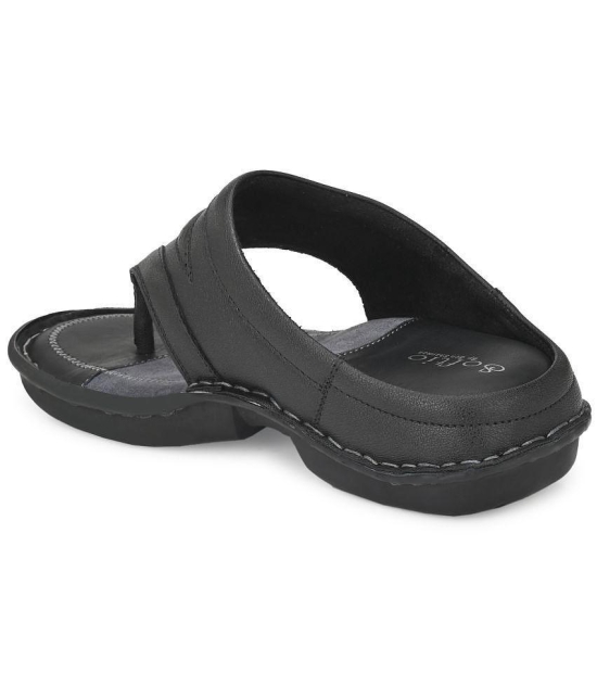 softio - Black Men's Leather Slipper - None