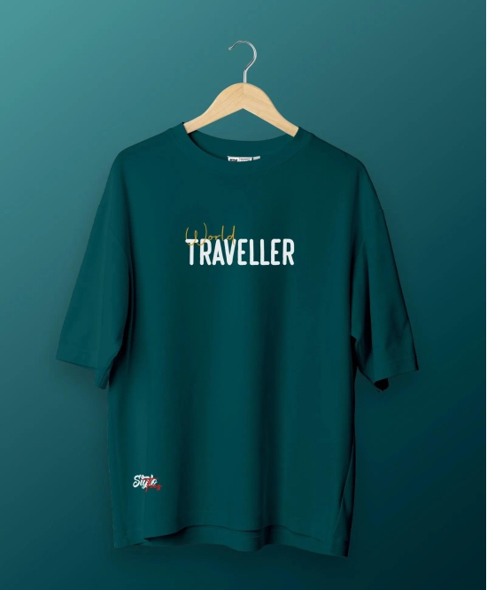 World Traveler Unisex Oversize-Teal Blue / M