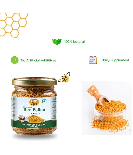 ANP BEE - Pure Natural Coconut Bee Pollen Granules Plant Protein Powder ( 1 gm Crunchy Coconut )