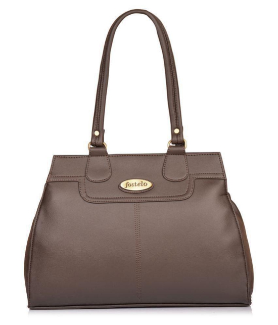 Fostelo Brown P.U. Shoulder Bag - Brown