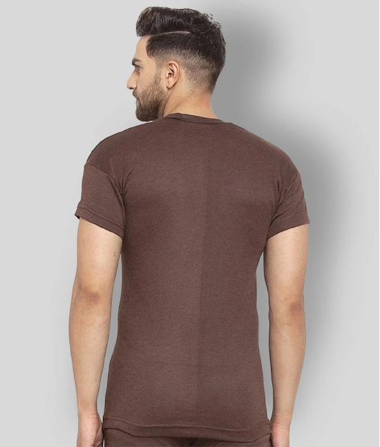 Uzarus - Brown Cotton Blend Mens Thermal Tops ( Pack of 1 ) - None