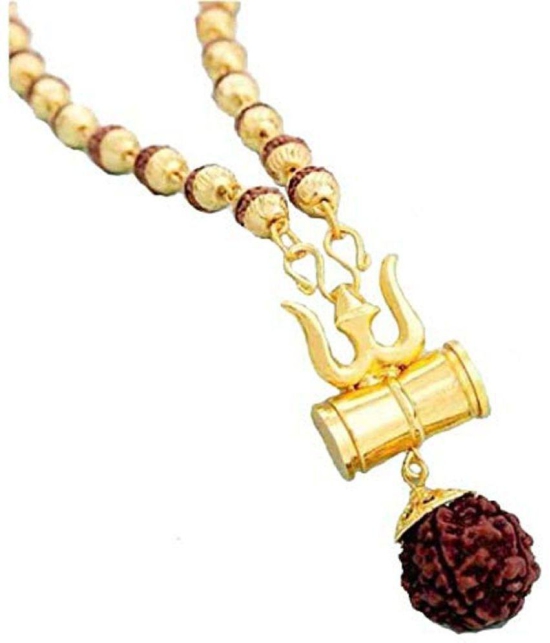 PAYSTORE Shiv Shakti Kavach 5 Mala With Shiv Trishul & Damru Wood Shiv Shakti Kavach Mukhi Rudraksha Wood Locket - None