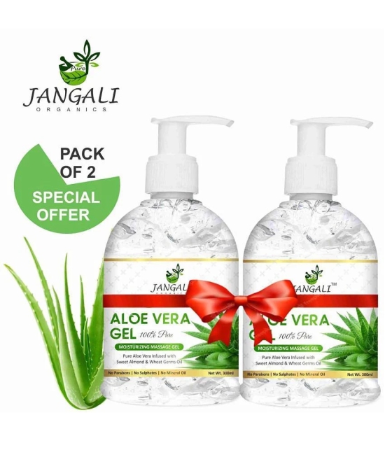 PURE Jangali ORGANICS Aloe Vera Gel For Skin Acne, Scars, Dark spots Face & Hair 600ML