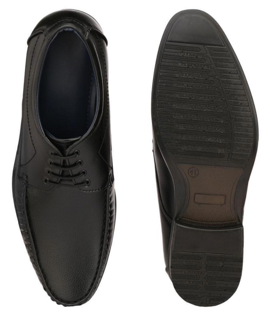 Leeport - Black Mens Oxford Formal Shoes - None