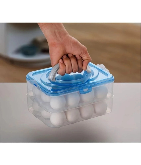 HOMETALES Plastic White Egg Container ( Set of 1 ) - White