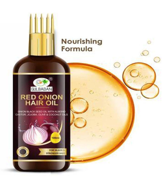 GULBADAN Onion Black Seed Hair Oil WITH COMB 100 mL Pack of 2