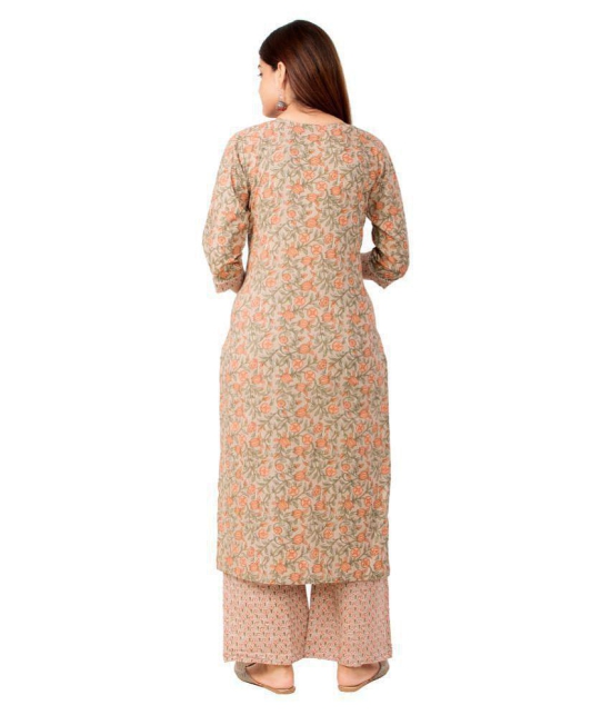 miravan Cotton Kurti With Palazzo - Stitched Suit - 3XL