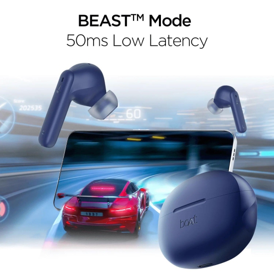 boAt Airdopes 170 | Wireless Bluetooth Earbuds with 13mm Drivers, Upto 50 Hours of battery life, BEAST™ Mode, Quad Mics with ENx™ Technology Tranquil Blue