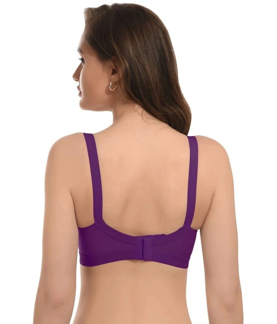 Elina Purple Cotton Non Padded Womens Minimizer Bra ( Pack of 1 ) - None