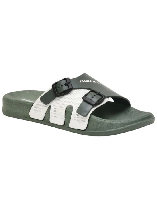 Impakto Olive Mens Slide Flip Flop - None