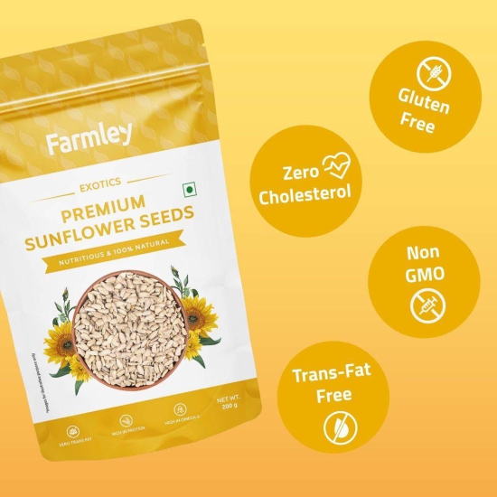 Farmley Premium Seeds Combo Pack for Eating | Total 400g  each 200g | Healthy Breakfast Diet | Sunflower Seeds 200g | Pumpkin Seeds 200g