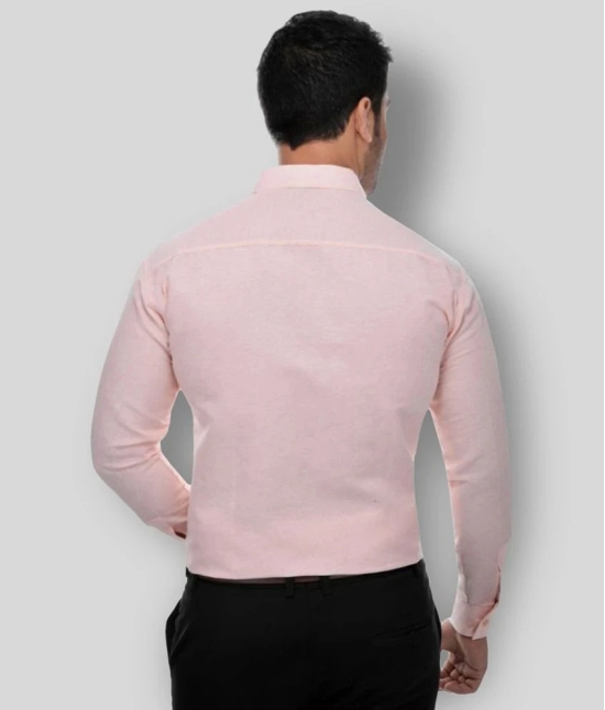 DESHBANDHU DBK - Peach Cotton Regular Fit Mens Formal Shirt (Pack of 1) - None