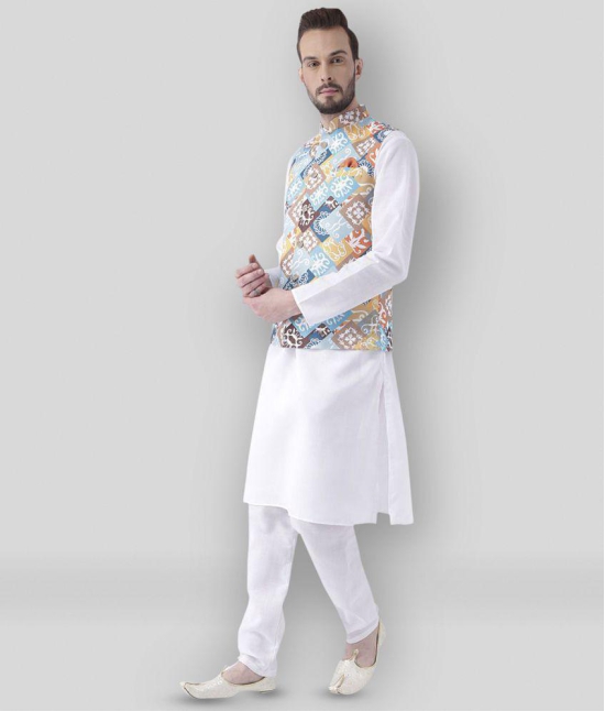 Hangup - Multicolor Cotton Blend Regular Fit Mens Kurta Pyjama Set ( Pack of 1 ) - None