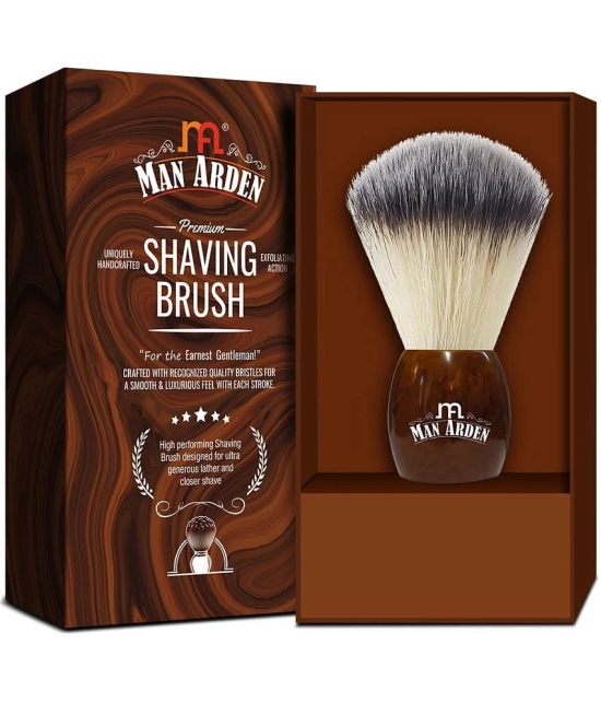 Man Arden Vintage Finish Premium Shaving Brush With Ultra Soft & Absorbent Bristles & Long Handle | Cruelty Free | For A Smooth Shave