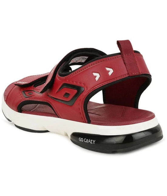 Campus - Maroon Mens Floater Sandals - None