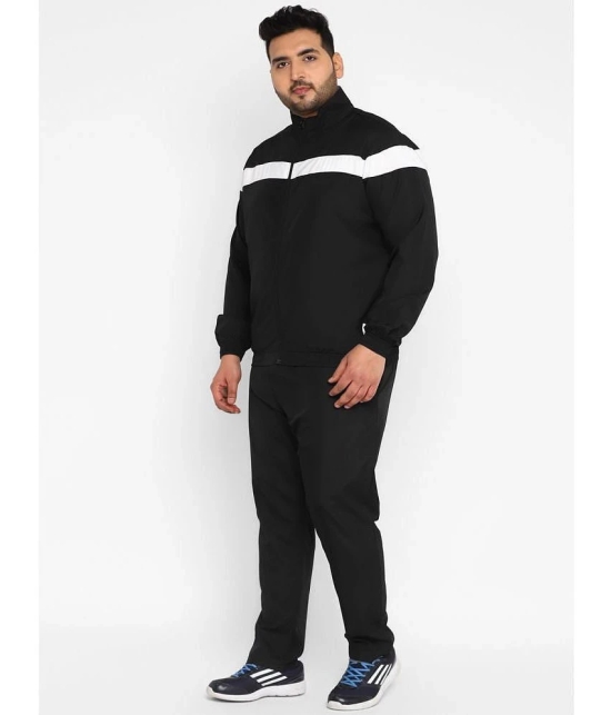 YUUKI - Black Polyester Regular Fit Colorblock Mens Sports Tracksuit ( Pack of 1 ) - None