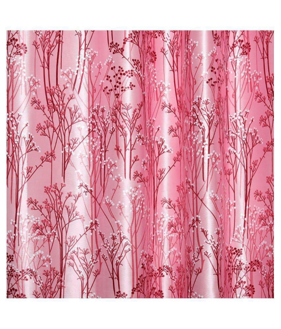 Veronica Deco Set of 2 Long Door Blackout Room Darkening Eyelet Poly Cotton Curtains Pink - Pink