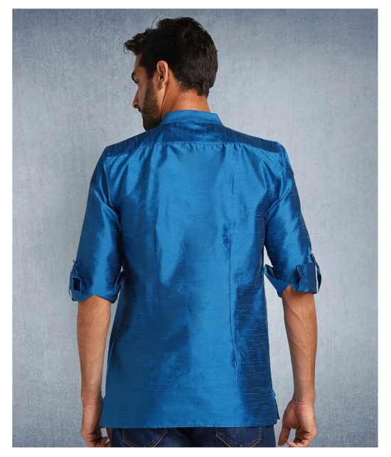 Hangup Turquoise Silk Kurta Single - None