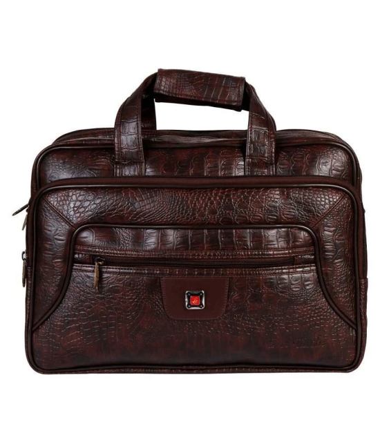 Da Tasche Brown Leather Office Bag