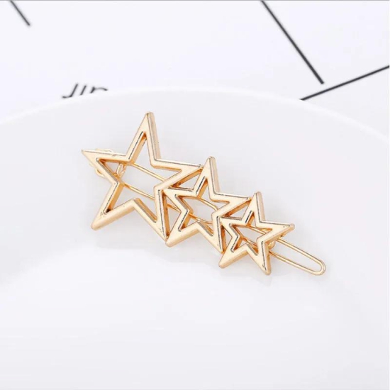 Golden shapes hairclip-Moon