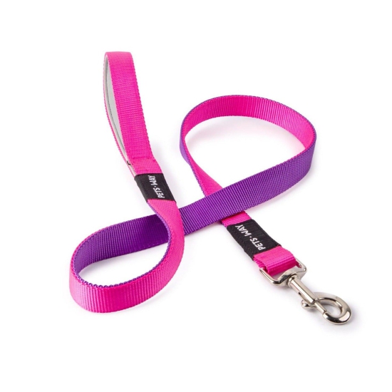 Pets Way Dual Color Leash - Fuschia & Amethyst-XL