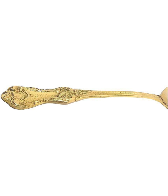 A & H ENTERPRISES - Brass Brass Dessert Spoon ( Pack of 3 ) - Brass