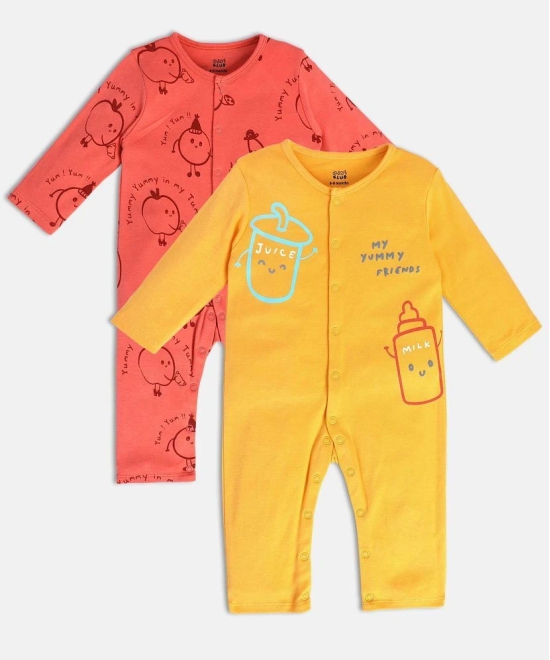 MINI KLUB - Multi Color Cotton Rompers For Baby Boy ( Pack of 1 ) - None